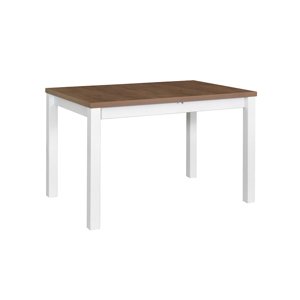 Rozkládací jídelní stůl Hannes 120 x 80 cm deska stolu dub granson a bilé nohy