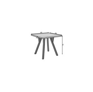 Jídelní set - stůl + židle RODOS 83 Sonoma černá