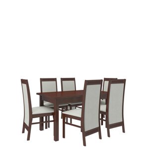 Jídelní set - stůl + židle RODOS 7 Dark ořech