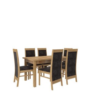Jídelní set - stůl + židle RODOS 7 Craft zlatá