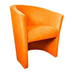 Elegantní křeslo do kanceláře Club Mikrofáze 13 - výrazná oranžová