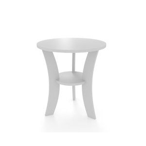 Příruční stolek kulatý Wati Alaska bílá