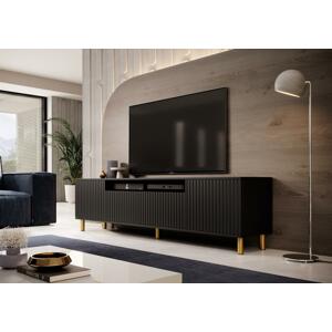 PKM, FREZIA TV stolek, černý, 42x200x40 cm