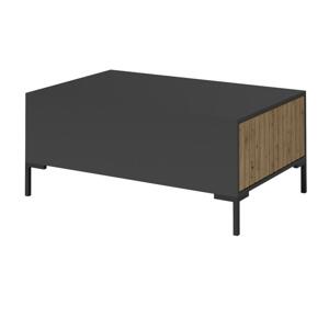 TIMUR konferenční stolek, černý/dub artisan, 105x46 cm