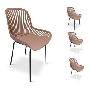 Nábytek Texim Designová židle GABY růžová - set 4 ks