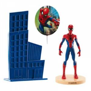 Figurka na dort Spiderman a město - Dekora