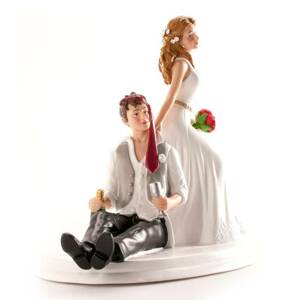 Svatební figurka na dort 14cm opilý ženich - Dekora