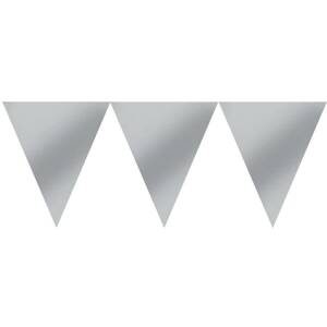 Girlanda stříbrné vlaječky 457 x 17,7cm - Amscan