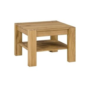 Konferenční stolek Barna, čtvercový, (65x65 cm) dub, masiv